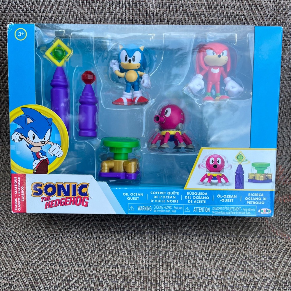 Jakks Pacific Sonic the Hedgehog Oil Ocean Quest Playset Sonic Knuckles Octus